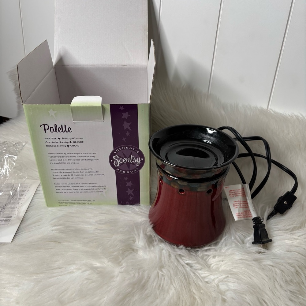 Scentsy PALETTE Brick Red Full Size Wax Warmer Excellent Condition